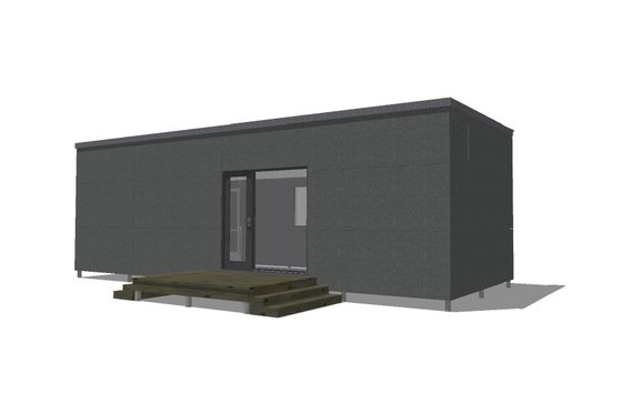 Exterior - Front Elevation for Modern House Plan #549-37 - 1 bed, 1 bath