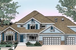 Traditional Exterior - Front Elevation Plan #98-213
