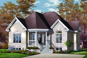 Cottage Exterior - Front Elevation Plan #23-693