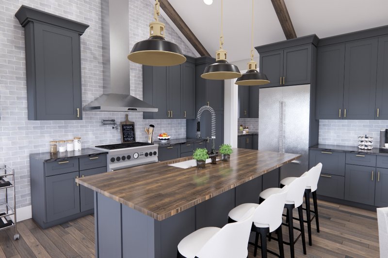 House Blueprint - Interior - Kitchen for Farmhouse House Plan #51-1227 - 4 bed, 2 bath