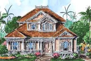Southern Exterior - Front Elevation Plan #27-301