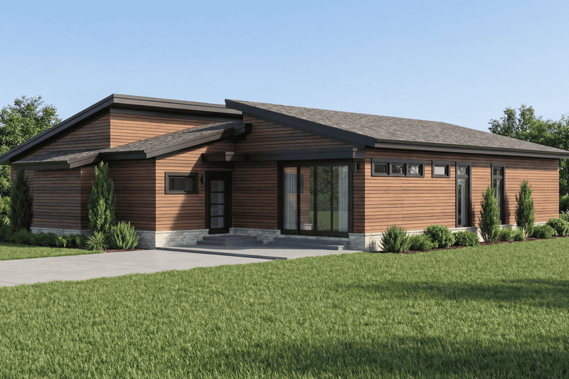 Home Plan - Exterior - Other Elevation 2 for Modern House Plan #923-457 - 3 bed, 2.5 bath