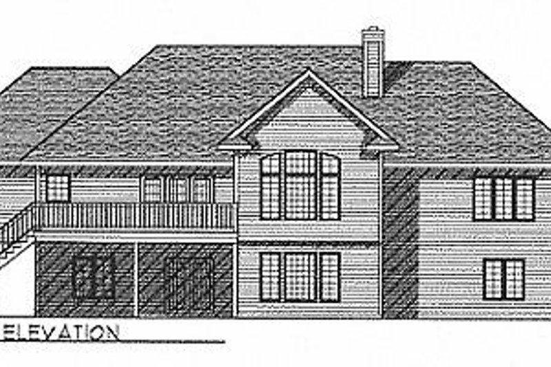 Home Plan - Exterior - Rear Elevation for Traditional House Plan #70-296 - 4 bed, 2.5 bath