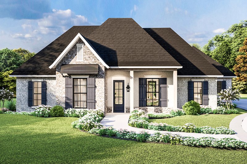 House Blueprint - Country Exterior - Front Elevation Plan #406-9658