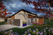 Modern Style House Plan - 3 Beds 2 Baths 1583 Sq/Ft Plan #70-1545 
