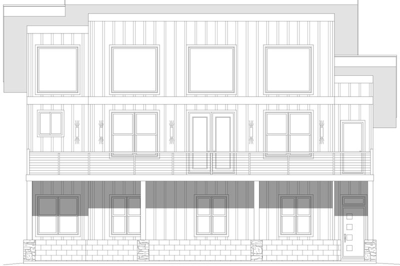 House Design - Exterior - Front Elevation 3 for Beach House Plan #932-1120 - 3 bed, 4 bath
