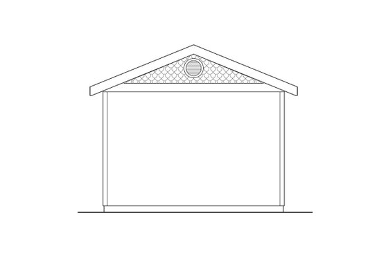Exterior - Rear Elevation for Traditional House Plan #124-632, 0 bath