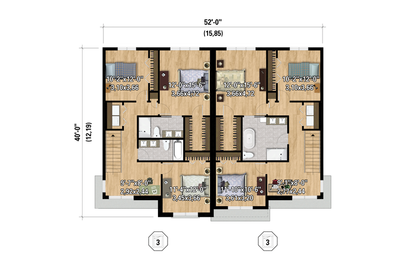 Dream House Plan - Floor Plan - Upper Floor for Farmhouse House Plan #25-4990 - 6 bed, 3 bath