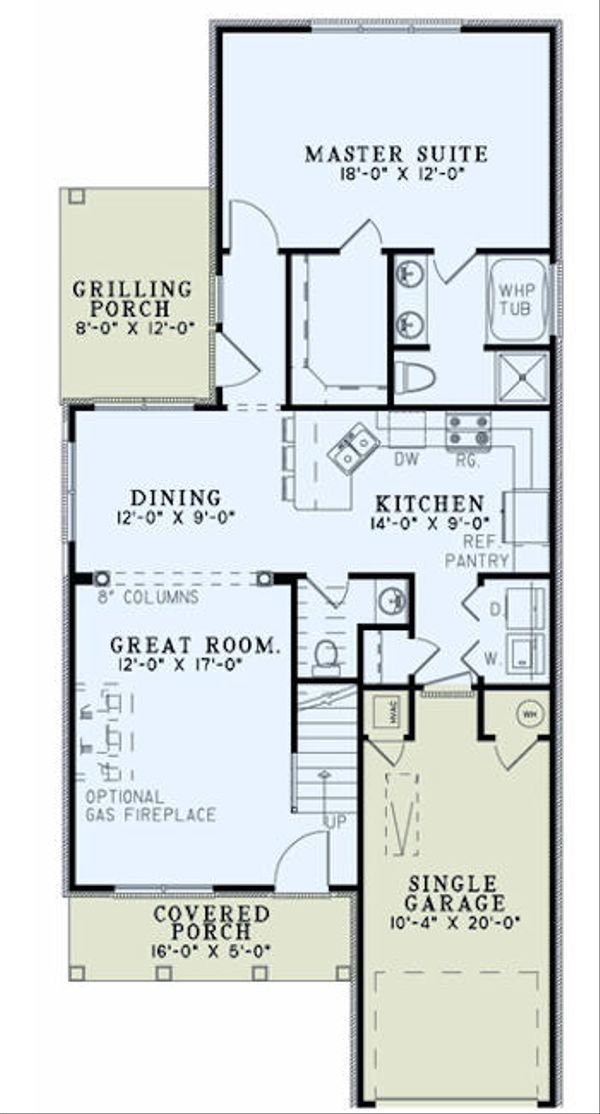 House Design - Traditional Floor Plan - Main Floor Plan #17-2436
