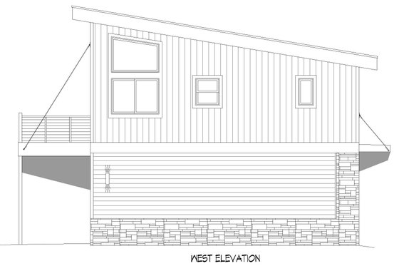 Exterior - Other Elevation for Contemporary House Plan #932-961 - 1 bed, 1 bath