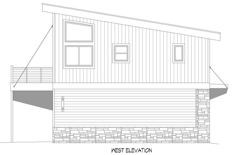 Architectural House Design - Exterior - Other Elevation for Contemporary House Plan #932-961 - 1 bed, 1 bath