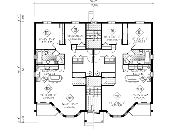 European Floor Plan - Main Floor Plan #25-4189