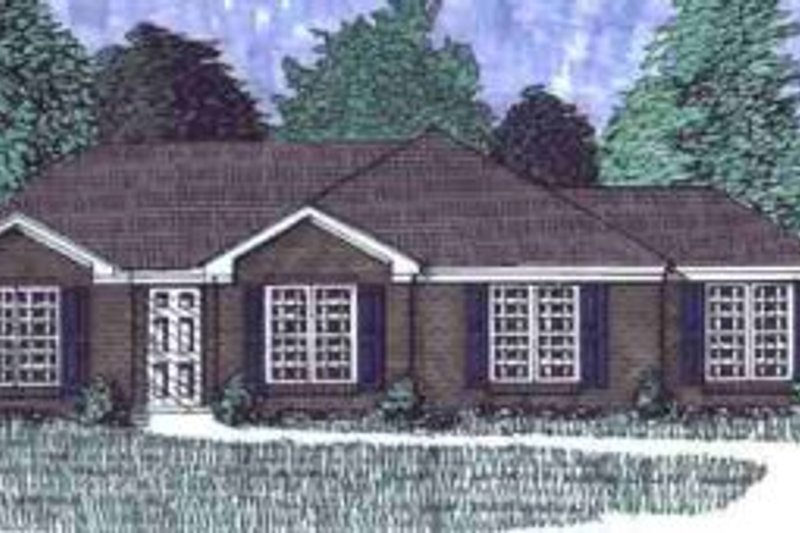 Traditional Style House Plan - 3 Beds 2 Baths 1389 Sq/Ft Plan #69-109