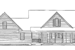 Exterior - Rear Elevation for Country House Plan #929-194 - 3 bed, 2.5 bath
