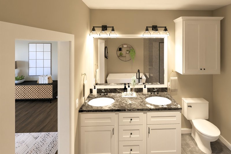 Home Plan - Interior - Master Bathroom for Farmhouse House Plan #44-258 - 3 bed, 2 bath