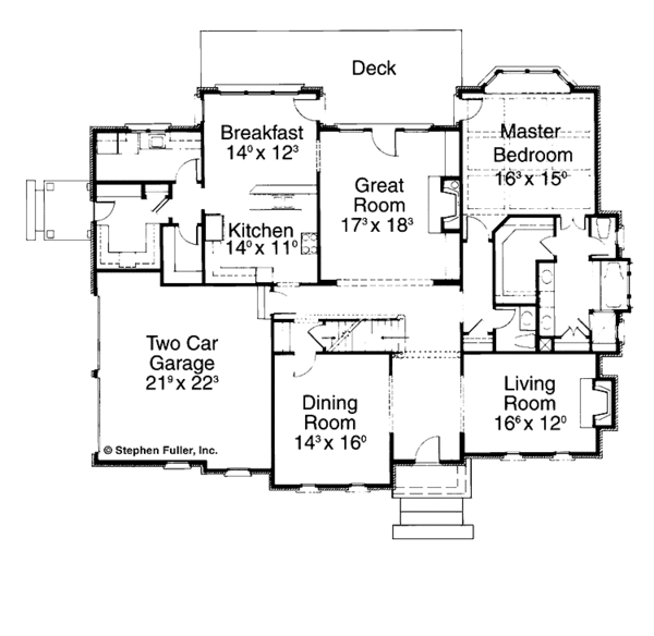 House Plan Design - Colonial Floor Plan - Main Floor Plan #429-211