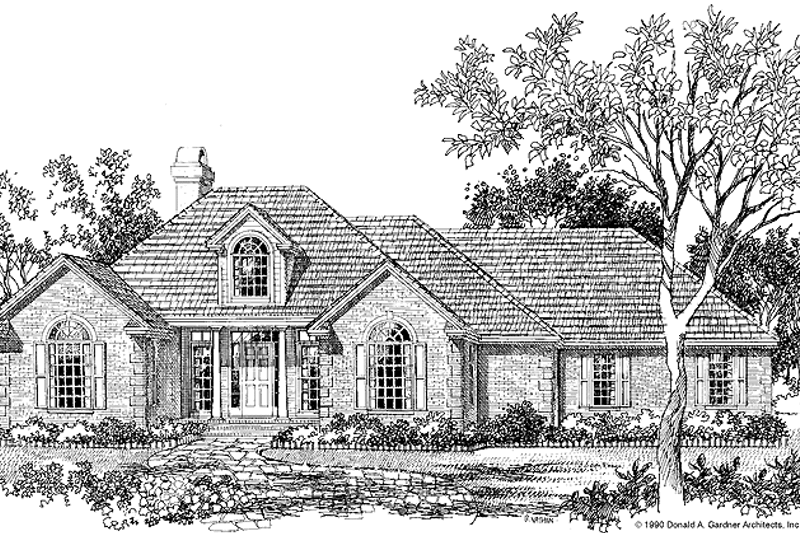 Architectural House Design - Ranch Exterior - Front Elevation Plan #929-89