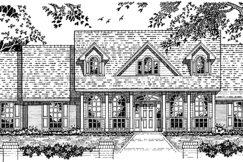 House Plan Design - Country Exterior - Front Elevation Plan #42-428