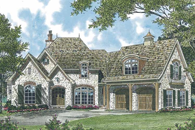 Dream House Plan - Exterior - Front Elevation 3 for European House Plan #453-544 - 2 bed, 2.5 bath