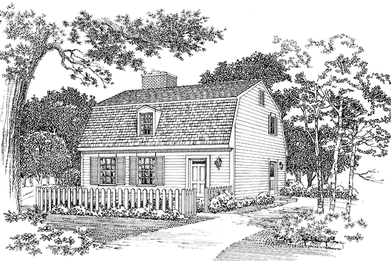 Home Plan - Colonial Exterior - Front Elevation Plan #72-808