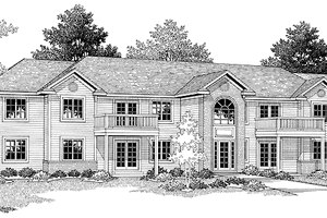Colonial Exterior - Front Elevation Plan #70-1398
