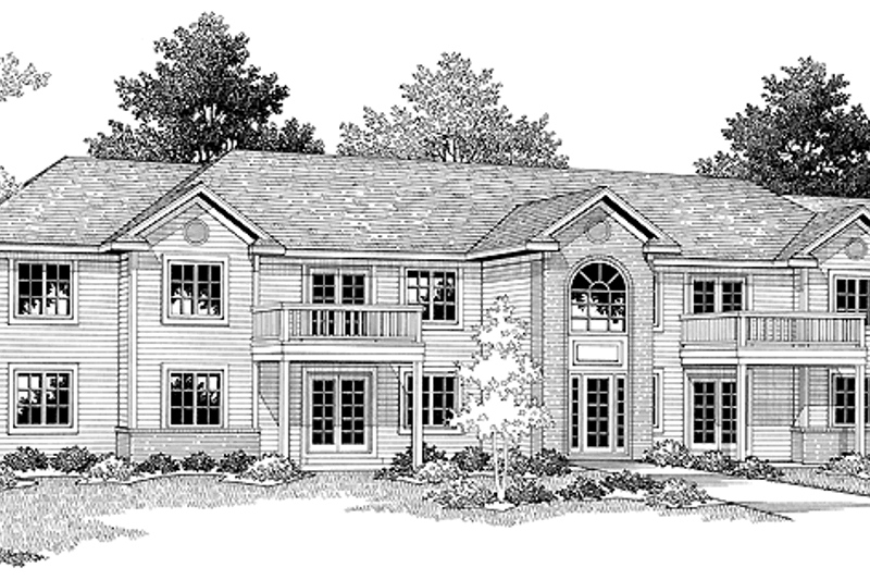 House Blueprint - Colonial Exterior - Front Elevation Plan #70-1398