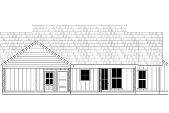 Exterior - Rear Elevation for Farmhouse House Plan #1074-80 - 3 bed, 2.5 bath