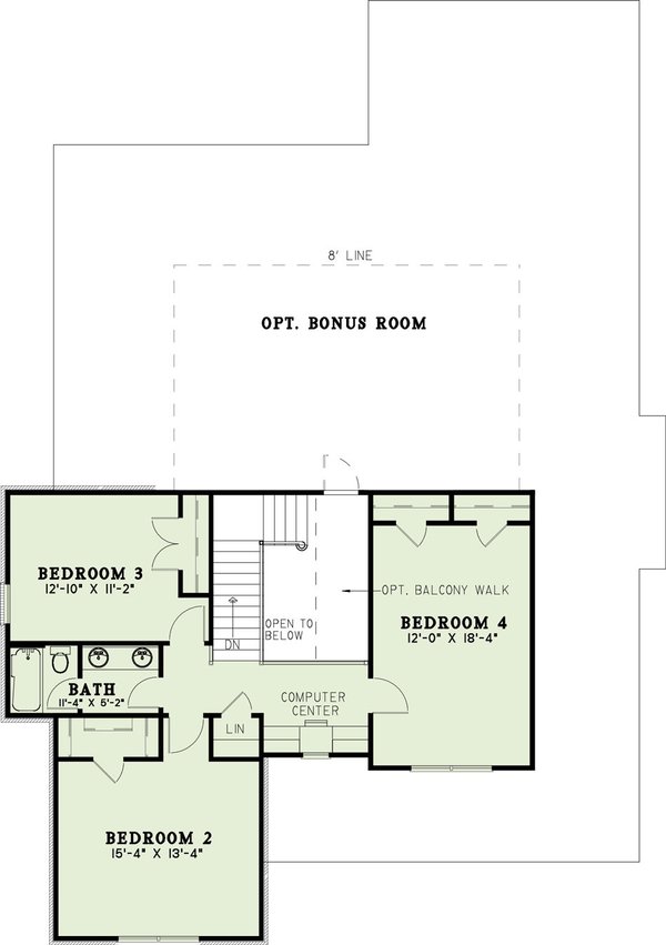 Southern Floor Plan - Upper Floor Plan #17-2191