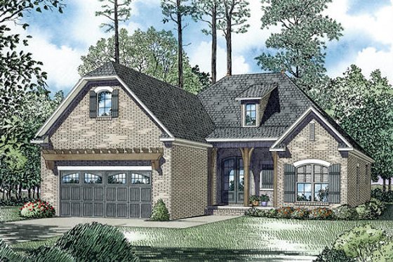 Exterior - Other Elevation for European House Plan #17-2453 - 3 bed, 2 bath