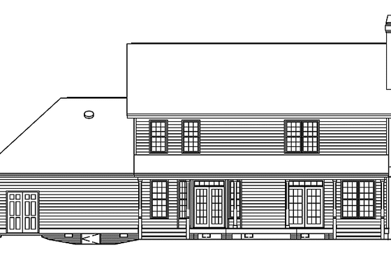 Exterior - Rear Elevation for Victorian House Plan #929-545 - 4 bed, 2.5 bath