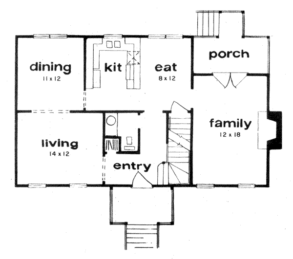 Bungalow Floor Plan - Main Floor Plan #36-283