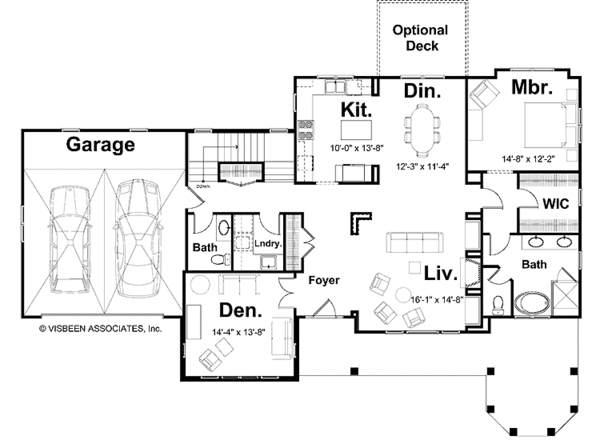 House Plan Design - Craftsman Floor Plan - Main Floor Plan #928-84