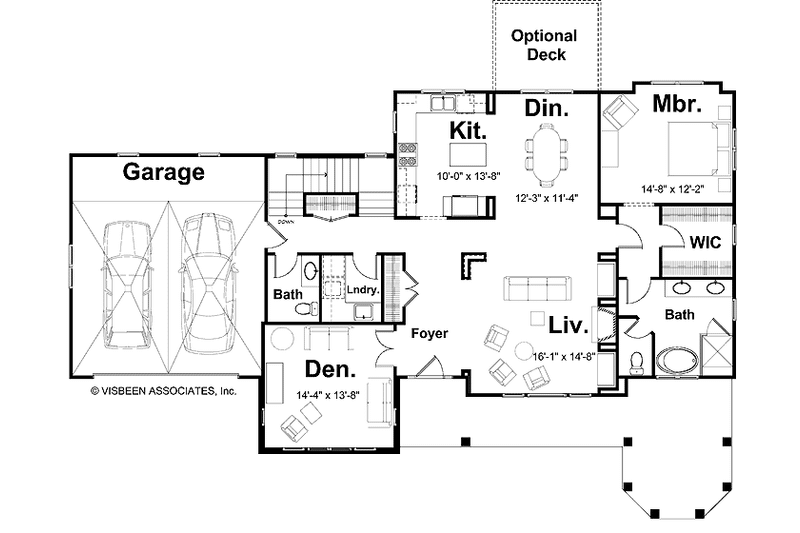 Home Plan - Floor Plan - Main Floor for Craftsman House Plan #928-84 - 3 bed, 2.5 bath