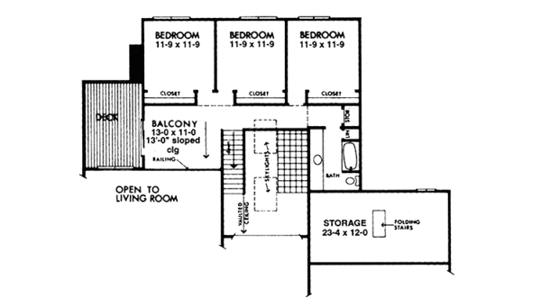 House Plan Design - Mediterranean Floor Plan - Upper Floor Plan #320-1287