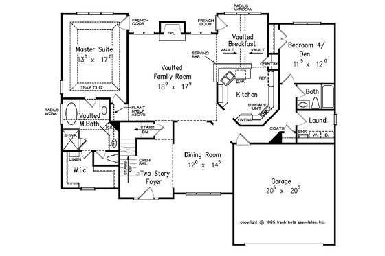 Floor Plan - Main Floor for Traditional House Plan #927-70 - 4 bed, 3 bath