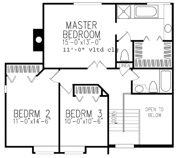 House Plan Design - Contemporary Floor Plan - Upper Floor Plan #320-677