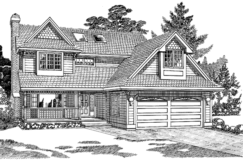 Home Plan - Exterior - Front Elevation 3 for Country House Plan #47-731 - 4 bed, 2.5 bath