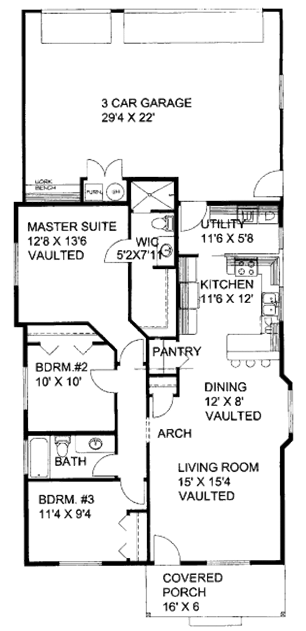 Traditional Floor Plan - Main Floor Plan #117-762