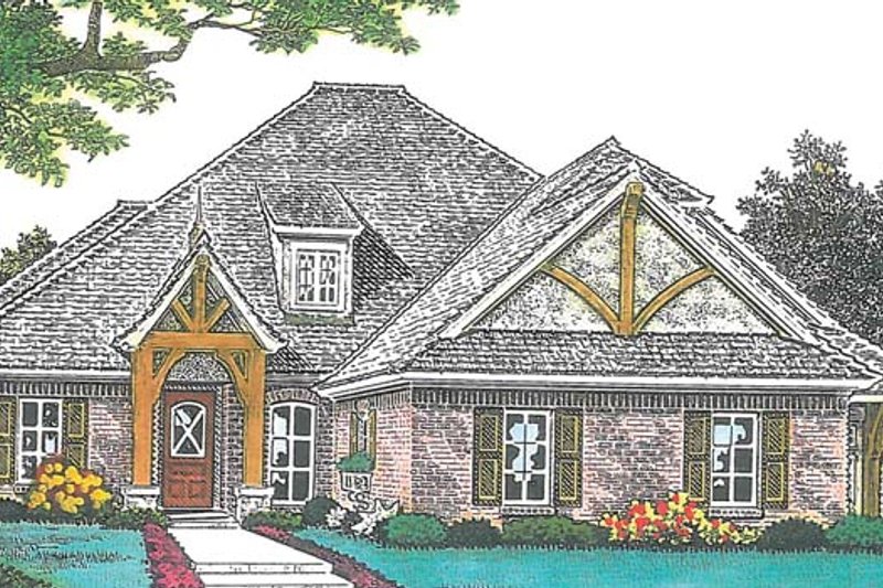 Architectural House Design - European Exterior - Front Elevation Plan #310-1274