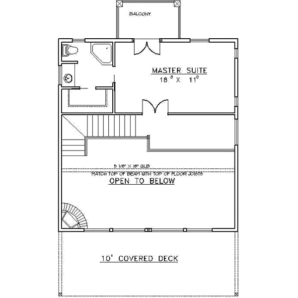 Home Plan - Modern Floor Plan - Upper Floor Plan #117-227