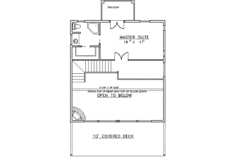 Home Plan - Floor Plan - Upper Floor for Modern House Plan #117-227 - 3 bed, 3 bath