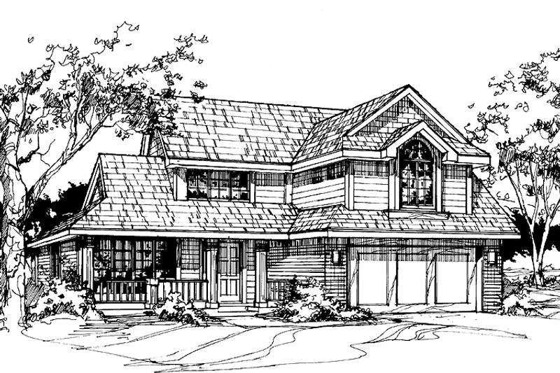 Home Plan - Exterior - Front Elevation 3 for Craftsman House Plan #320-718 - 3 bed, 2.5 bath