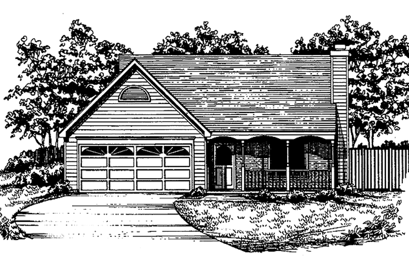 House Plan Design - Country Exterior - Front Elevation Plan #30-211