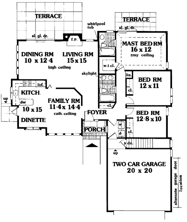 Home Plan - Ranch Floor Plan - Main Floor Plan #3-242