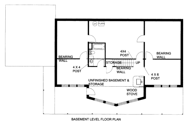 House Design - Floor Plan - Upper Floor for Bungalow House Plan #117-613 - 2 bed, 4 bath