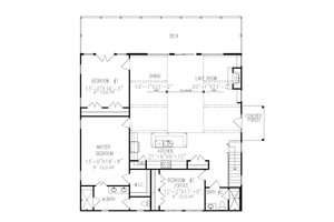 Floor Plan - Main Floor for Country House Plan #54-566 - 5 bed, 4 bath