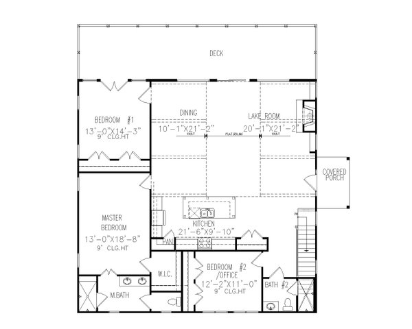 Architectural House Design - Country Floor Plan - Main Floor Plan #54-566