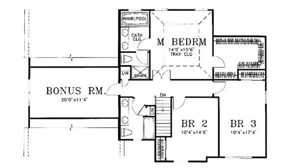 House Plan Design - Colonial Floor Plan - Upper Floor Plan #1029-32