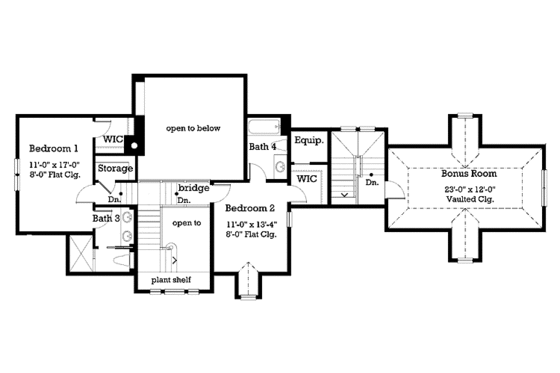 Floor Plan - Upper Floor for Country House Plan #930-196 - 3 bed, 4.5 bath