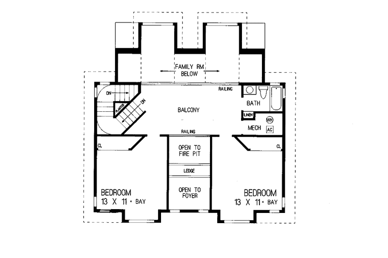 Dream House Plan - Floor Plan - Upper Floor for Contemporary House Plan #72-903 - 4 bed, 4.5 bath
